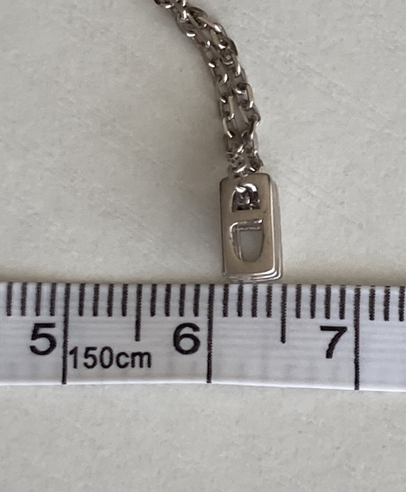 Sterling Silver M Initial Tiny Slide Pendant Char… - image 14