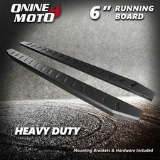 Fit 07-21 Toyota Tundra Double Cab 6" Black Heavy Duty Running Boards Side Steps