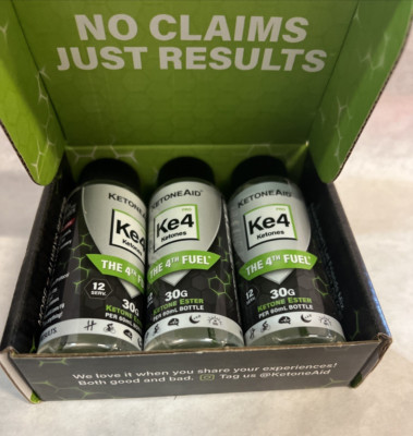 THREE KetoneAid KE4 Salt Sugar Free Ketone Ester Drink - 30G