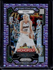 2024 Panini Prizm Monopoly WNBA - Lauren Jackson #12 Millionaire Purple Shimmer