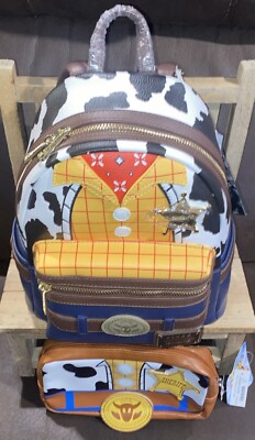 Disney Parks Loungefly “WOODY” Toy Story Mini Backpack & Zip  display picture 3