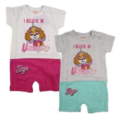 Paw Patrol Mädchen Baby Kurzarm Body Strampler Schlafanzug Gr. 62 bis 92 Skye