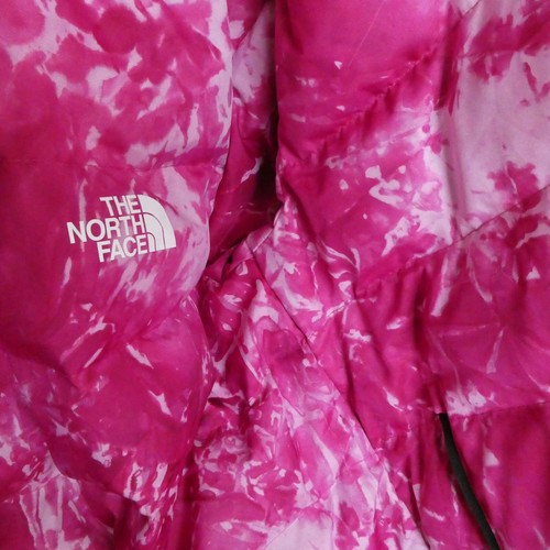 The North Face Puffer Hooded Jacket - Fuchsia Pink Splash Reversible Girls XL - Picture 12 of 15