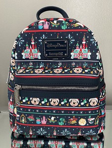 mickey mouse holiday loungefly mini backpack