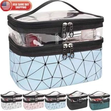 Professional Large Cosmetic Case Makeup Bag Storage Handle Organizer Travel Kit