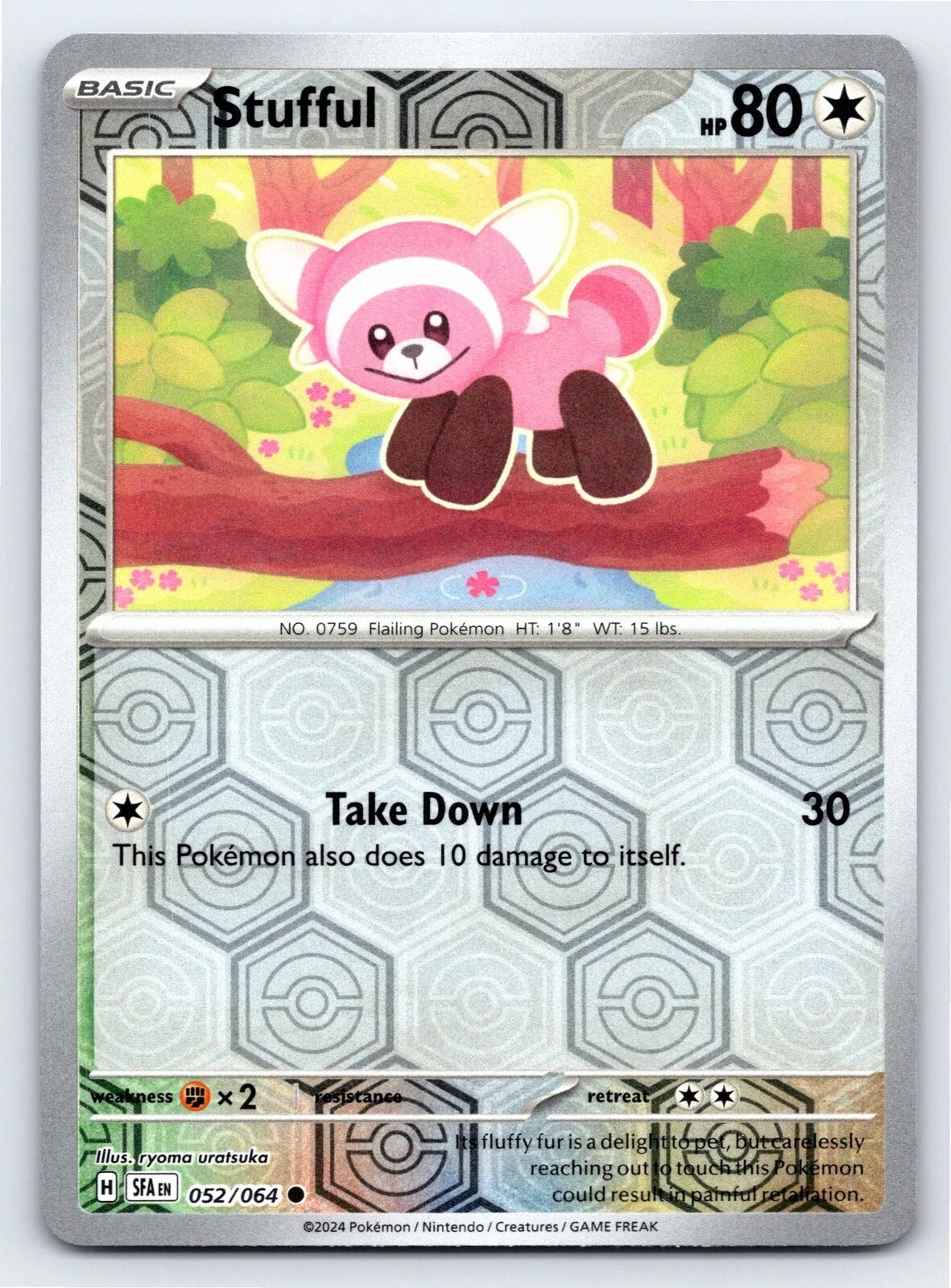 Stufful - Shrouded Fable - 052/064 - Pokemon TCG - NM - Reverse Holo