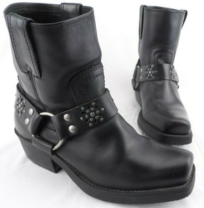 biker boots square toe
