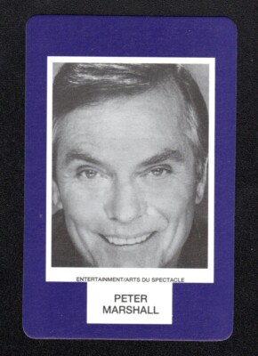 Peter Marshall Game Show Host 1993 Face To Face Game Card Canadian Issue