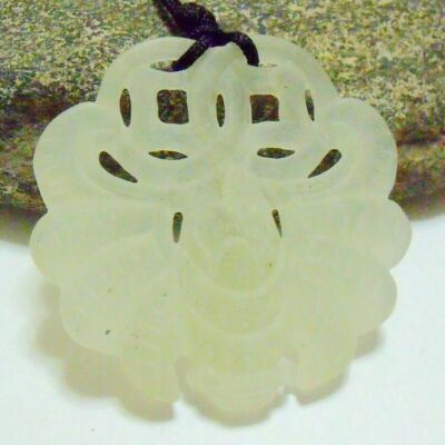Black Green Jade Amulet Pendant 231