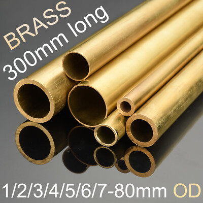 #ad Brass Tube 1mm 2mm 3mm 4mm 5mm 6mm 7mm 8mm 9mm 10mm 11mm 80mm O.D x 300mm long $162.70