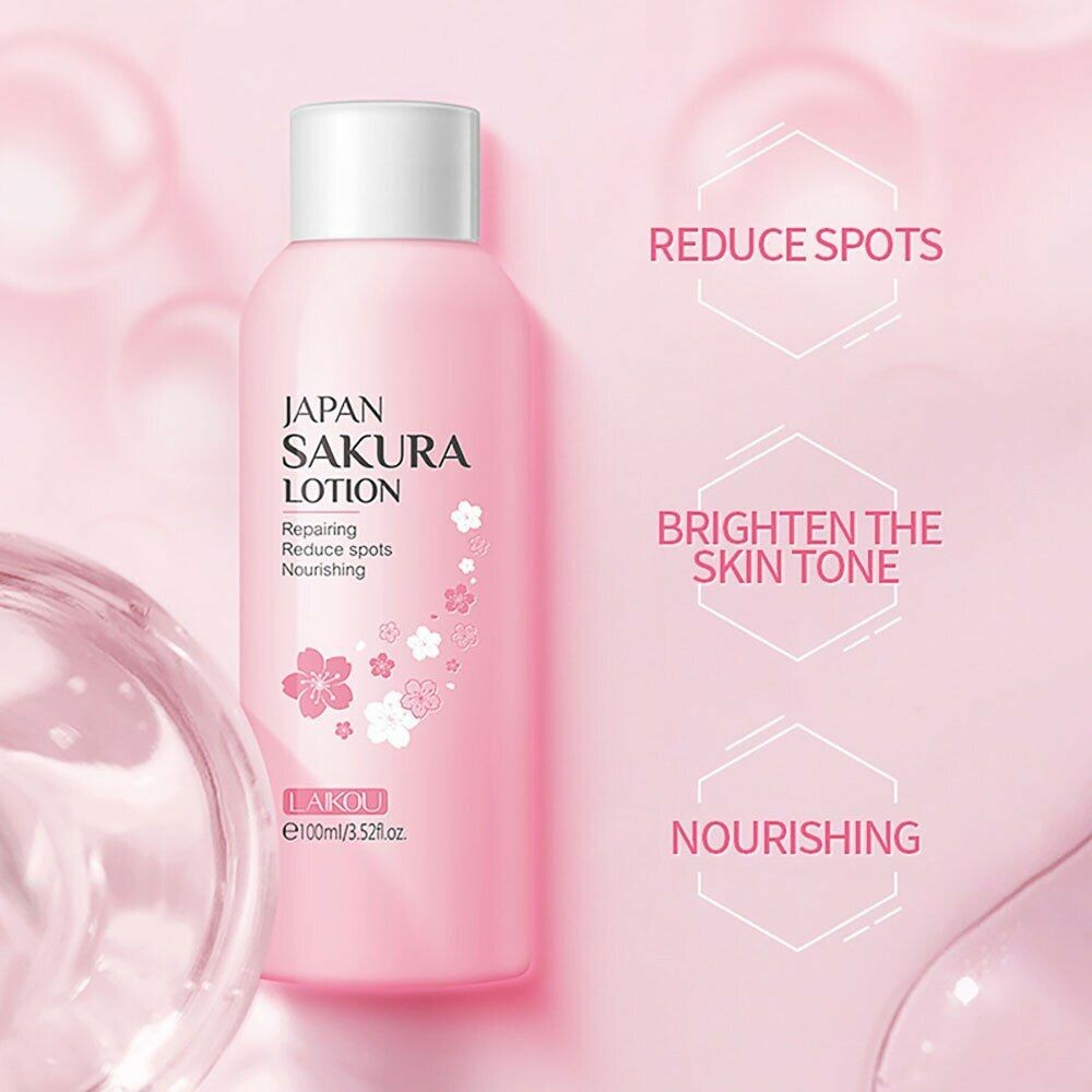 Sakura Cleanser Toner Lotion Moisturizing Deep Cleansing Face Brighten