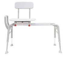 Eagle Health (78668) Ergo Swiveling Sliding Bathtub Transfer Bench Shower Chair