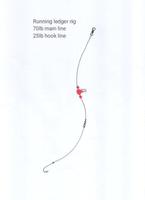 4 X No 1/0 Circle Hook Running Ledger Meeresangeln 