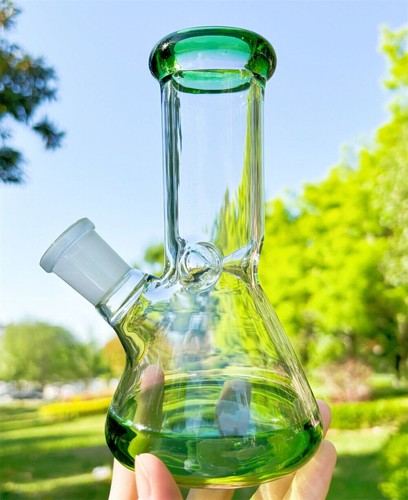 HEAVY 6” Green Glass Bong Smoking Pyrex Hookah Water Pipe Bubbler W/Ice Catcher - Picture 5 of 13