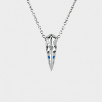 Forbidden West Zero Dawn Aloy Silver Rost Bird Skull Necklace