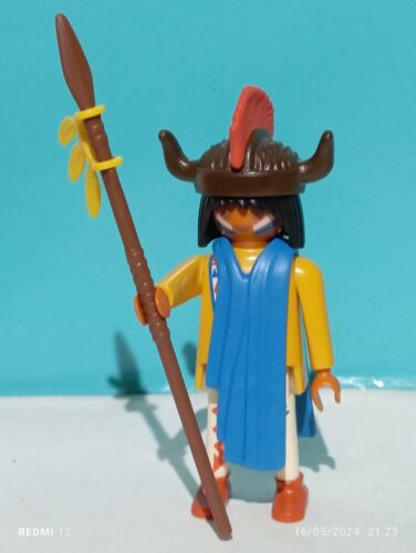 PLAYMOBIL FIGURA GUERRERO INDIO POBLADO 3870 7193 7659 INDIOS WESTERN OESTE
