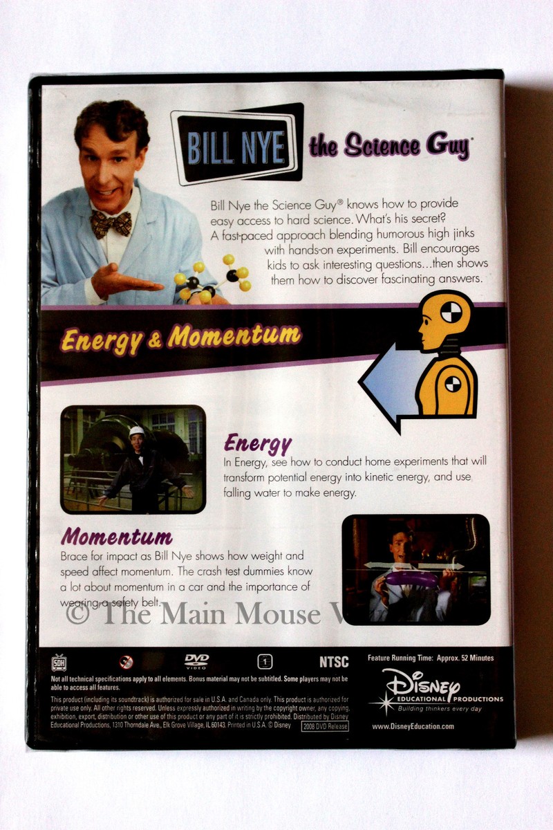 Disney Bill Nye The Science Guy Kinetic Energy Speed Momentum