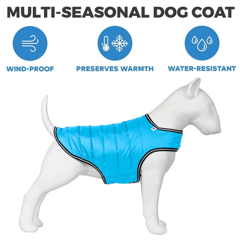 Dog Winter Coat for XSmall Dogs Blue Waterproof Dog Warm Jacket XS Size - Picture 2 of 7