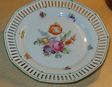 Zierteller Geb&auml;ckteller - Schumann Bavaria - 17,5 cm Durchm - Durchbruchrand