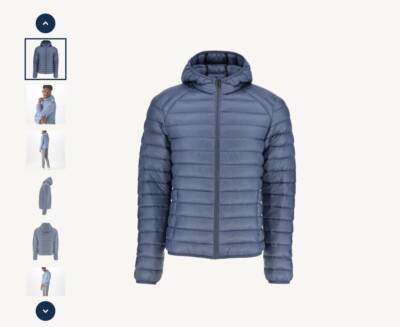 Just Over The Top Nico Down Puffer Jacket Hooded Men s XXL Faded Blue