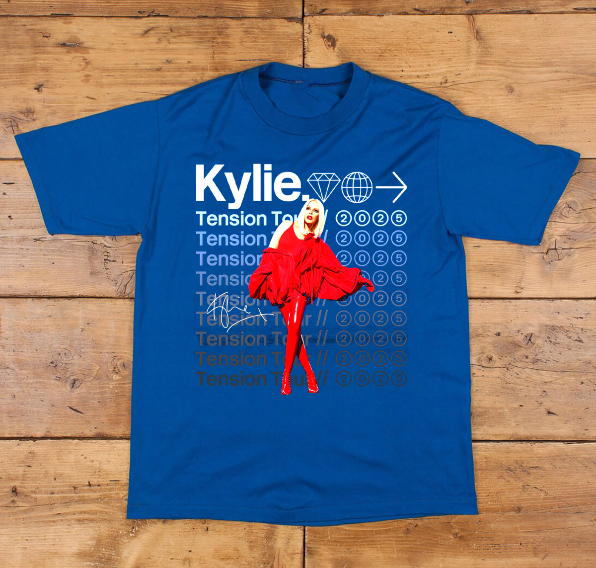 Kylie minogue Tension Tour 2025　公式Tシャツ Tension Tour | Tee - with dateback