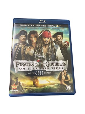 Pirates of the Caribbean On Stranger Tides 5 Disc Blu-ray DVD Limited ...