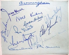 BIRMINGHAM LEAGUE DIV II CHAMP & ROTHERHAM ORIGINAL FOOTBALL  AUTOGRAPHS