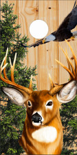 Big Deer Buck Woods LAMINATED Cornhole Wrap Bag Toss Skin Decal Sticker