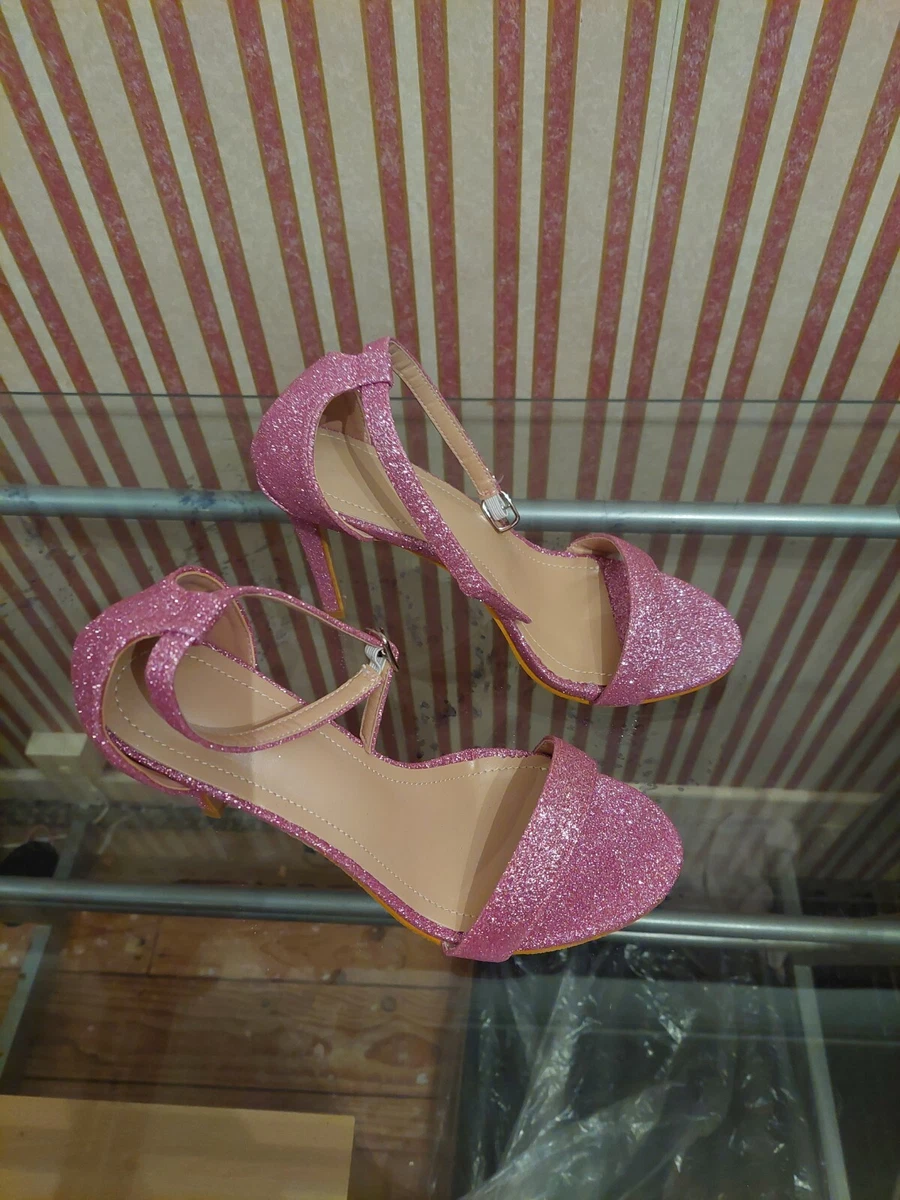 Pink glitter shoes ladies discount