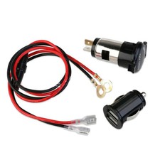 12v Usb Car Cigarette Lighter Socket Charger Power Adapter Outlet Accessory Kit