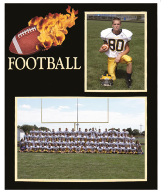 Football Team Memory Mate 7x5 / 3x5 Multi- Photo Frame- PM 7013 Sports- 20 Pack