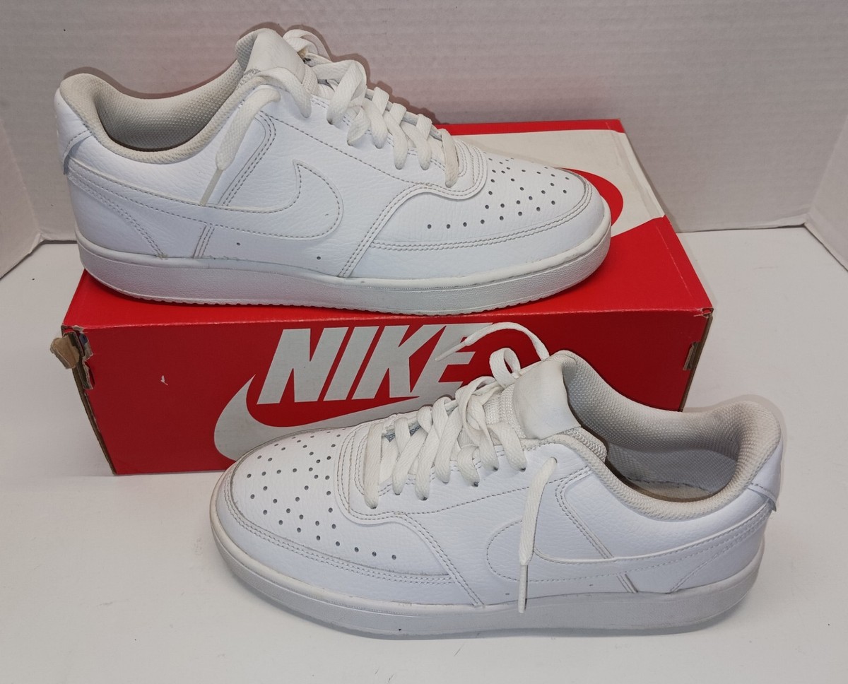 Men\'s Nike Court Vision Low Leather White Athletic Sneakers Size 8.5 CD5463-100 NIKE Court Vision Low CD5463 105 - Shiekh main image 4