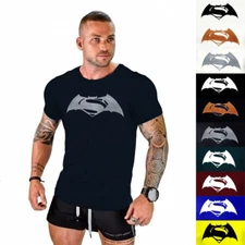 2018 Men Batman Fitness Muscle Bodybuilding Stringers Fitness T-shirt Tee Vest