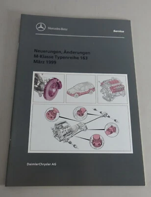 Manual De Taller Introducción Mercedes Benz Novedades Clase M ML W163 De 03/99 - Imagen 1 de 2
