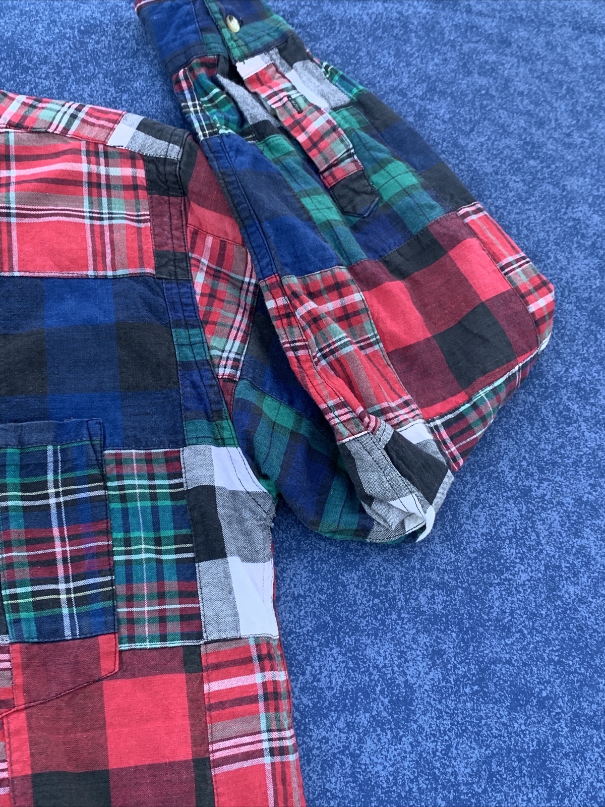 ORVIS Patchwork Quilt Vintage Button Down Collar … - image 11