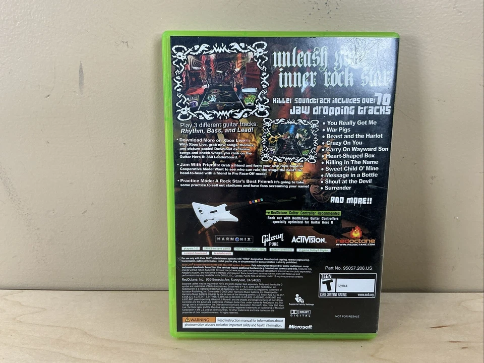 Guitar Hero II 2 for Microsoft Xbox 360 COMPLETE CIB - Image 3 of 3
