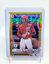 2021 Bowman First Edition Jeremy De La Rosa 1st RC Gold Foil SSP 44/50 Nationals
