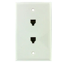 Eagle Flush Mount Voice/Data Duplex Modular Jack 3456-4W (Lot of 3)