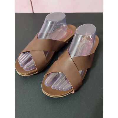Guppy Love by Blowfish Sandals Womens Size 10 Brown Strappy Slip On
