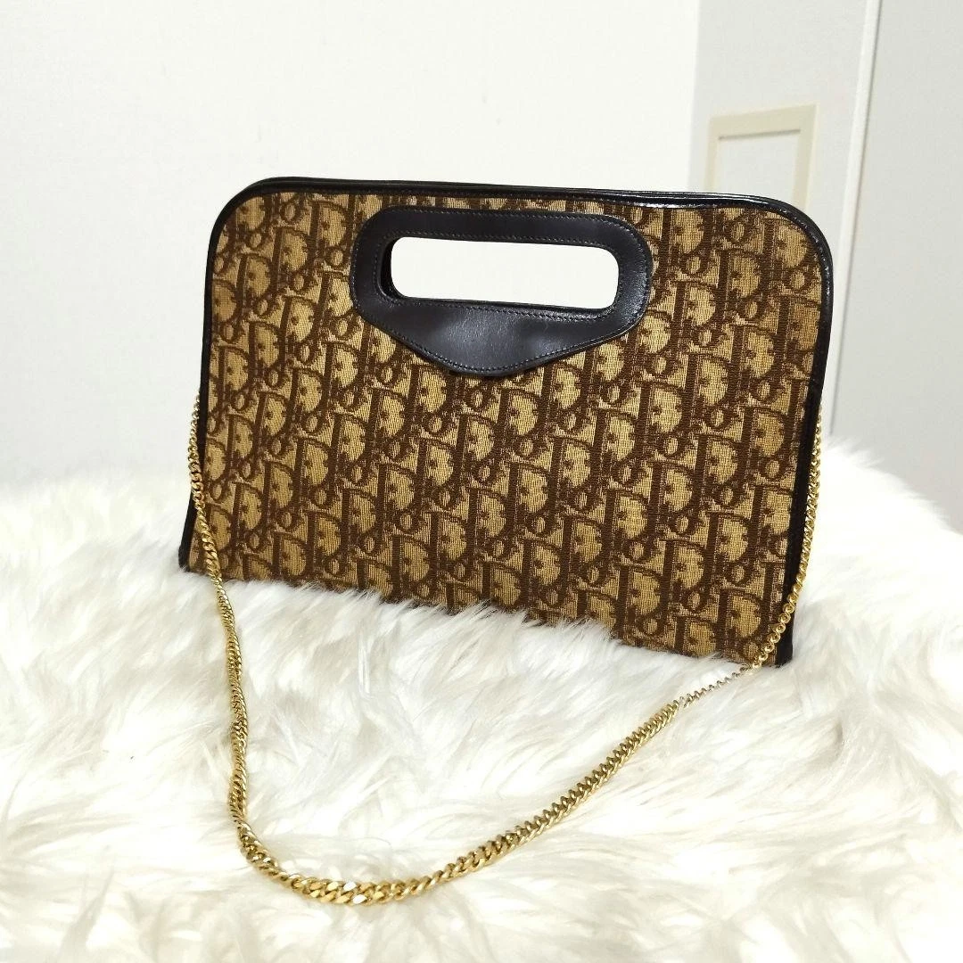 Sac à main chaîne bandoulière Dior Archive 2 voies presque inutilisé
