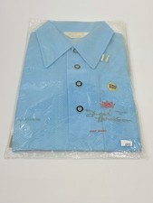 NEW Vtg Blue Long Sleeve Dress Shirt David Harrison NOS Mens Medium