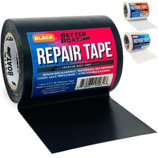 Better Boat Repair Tape for Fabric and Vinyl 30ft x 3in, x Black