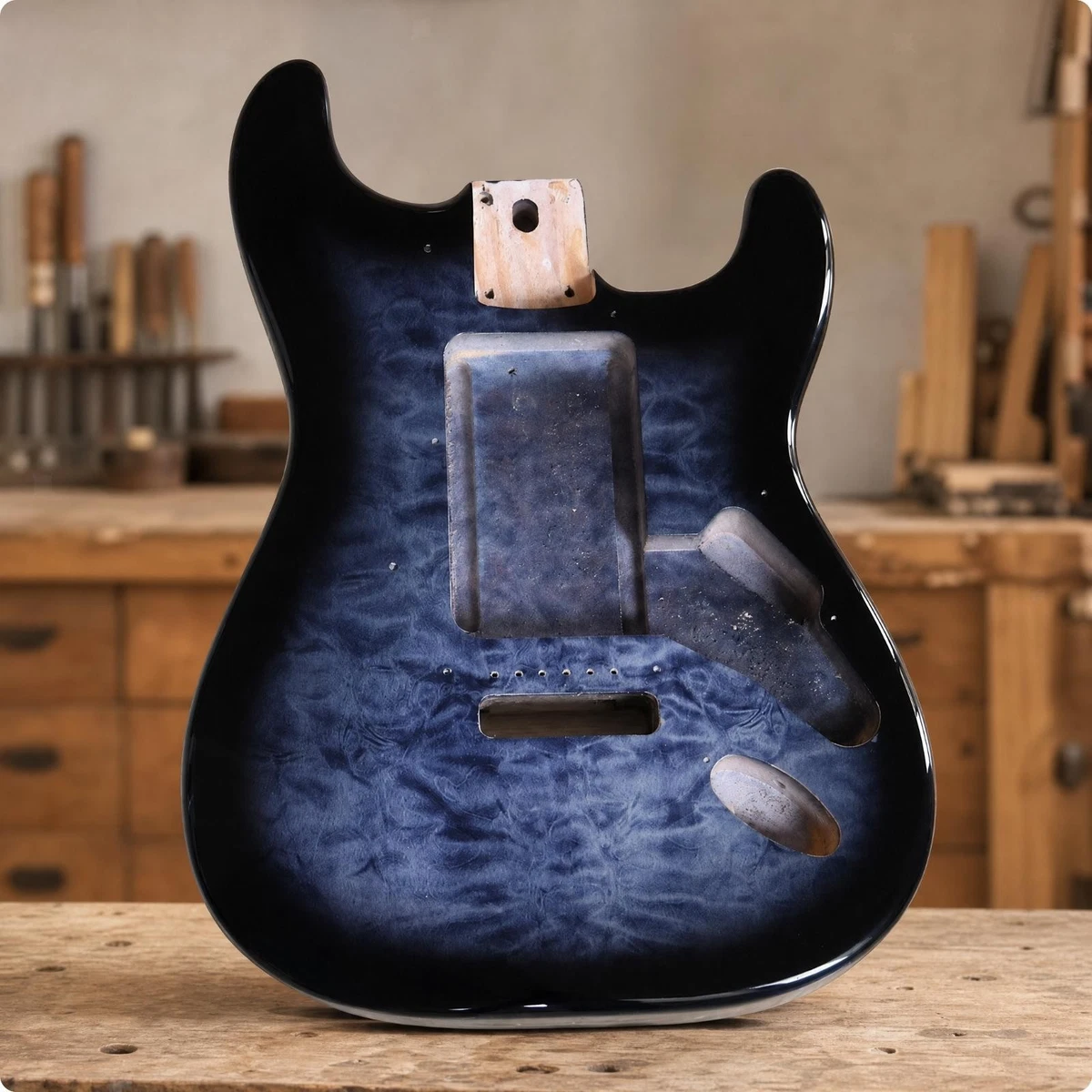 Electric Guitar Body with Pre-Pre-Cut Openings Glossy Replacement Electric