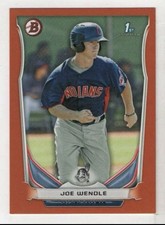 2014 Bowman - Prospects Joey Wendle 1st RC Rookie BP110 Orange /250 Indians