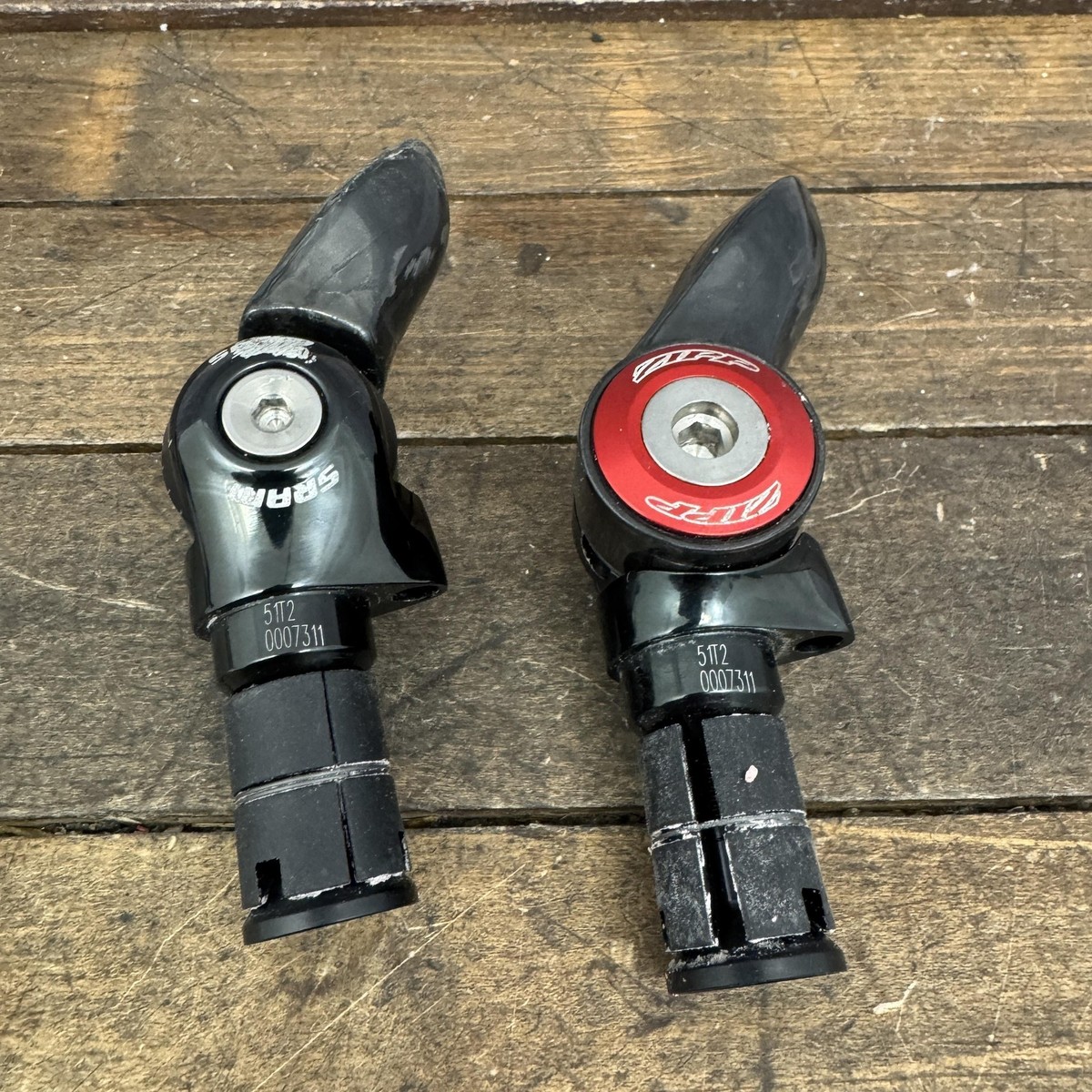 Zipp SRAM R2C Bar End Shifter Set Red TT Road Bike Carbon Black | eBay
