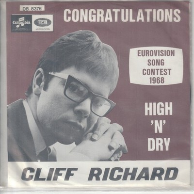 Cliff Richard   Congratulations   High´n´Dry   EMI DB 8376 - belgische 7 -Single