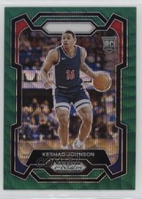 2024-25 Panini Prizm Draft Picks Green Wave Prizm Keshad Johnson #66 8d2