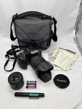 Minolta Maxxum 330si RZ 35mm SLR Film Camera Bundle 2 Lens, Case, New Battery