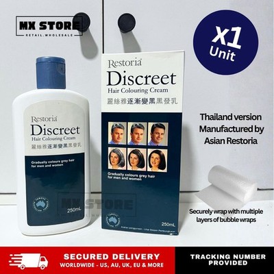1x Restoria Discreet Hair Cream 250ml Grey Hair Reversal & Natural Color Restore
