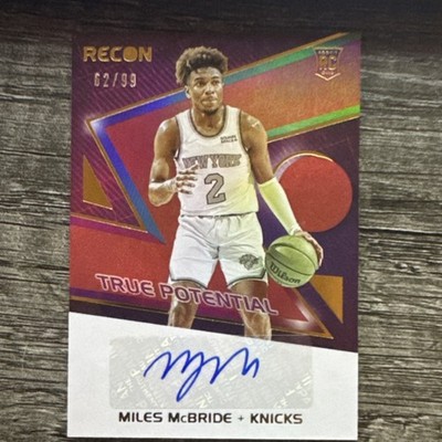 Panini Recon 2021-22 Miles McBride RC Auto Red /99 Knicks True Potential TPS-MMB